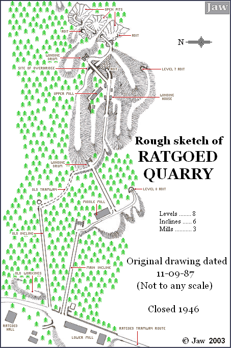 * Ratgoed Slate Quarry - Map *