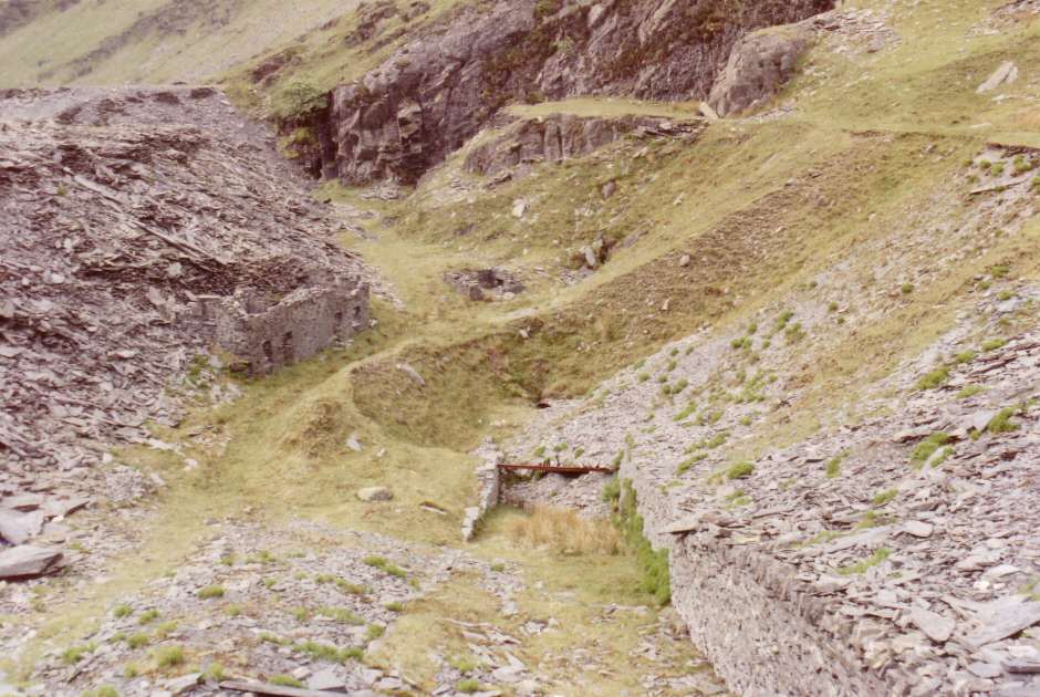 * [Pic 22] Cwmorthin Quarry - North Sink (Back Vein) Incline (1988) *